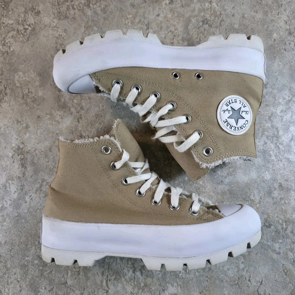 Converse Chuck Taylor Platform Nomad Womens 7‎ All Star High Lugged Tan Khaki